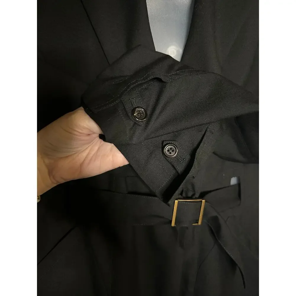 Vintage YSL SS10 Stefano Pilati era Fine Cashmere Wrap Blazer IT 50 US 40 Belted